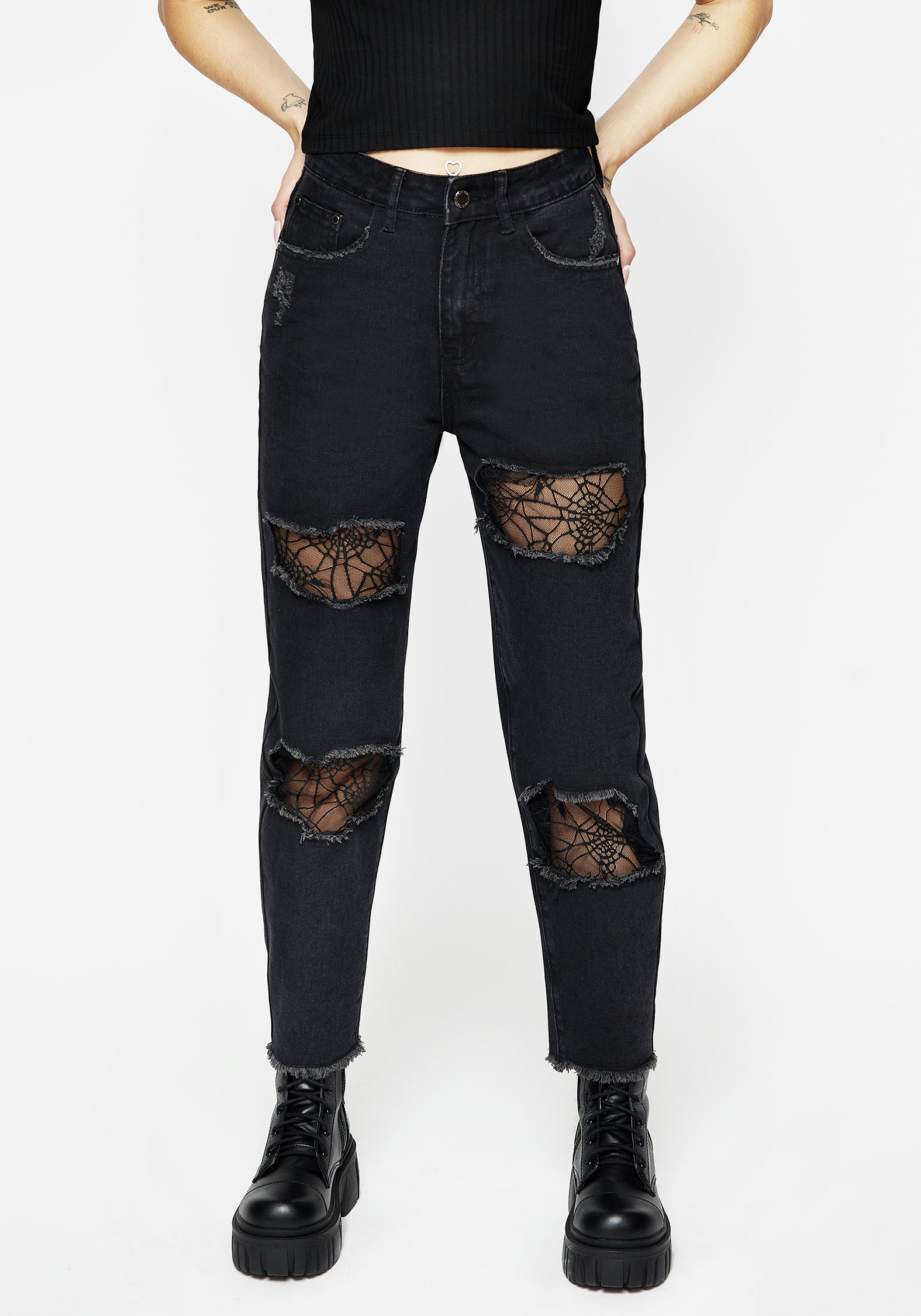 SS24JB594-COBWEB-DISTRESSED-JEANS-CROP