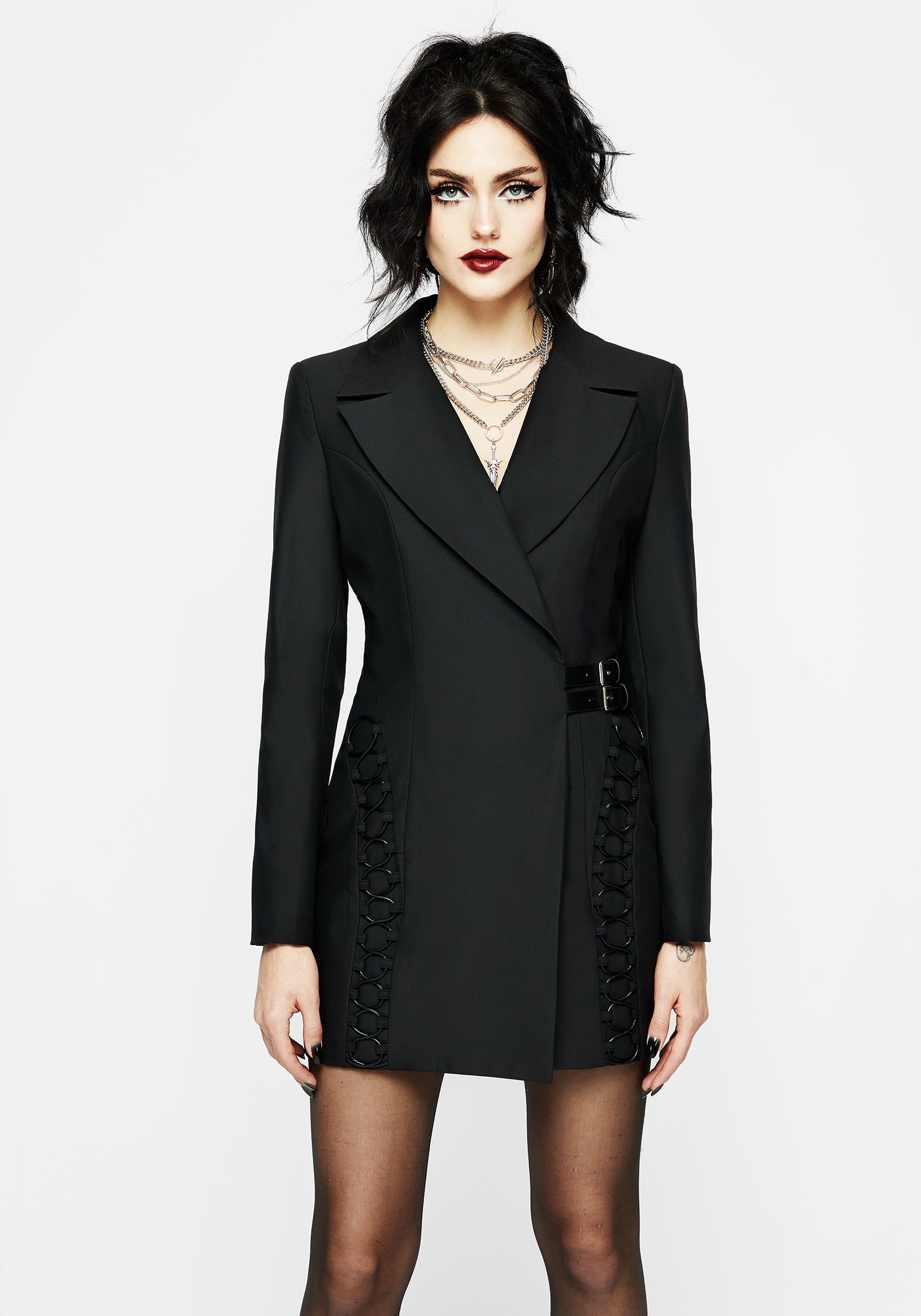 SS24SH200TORRIDLACE-UPPANELLEDBLAZERDRESS7453
