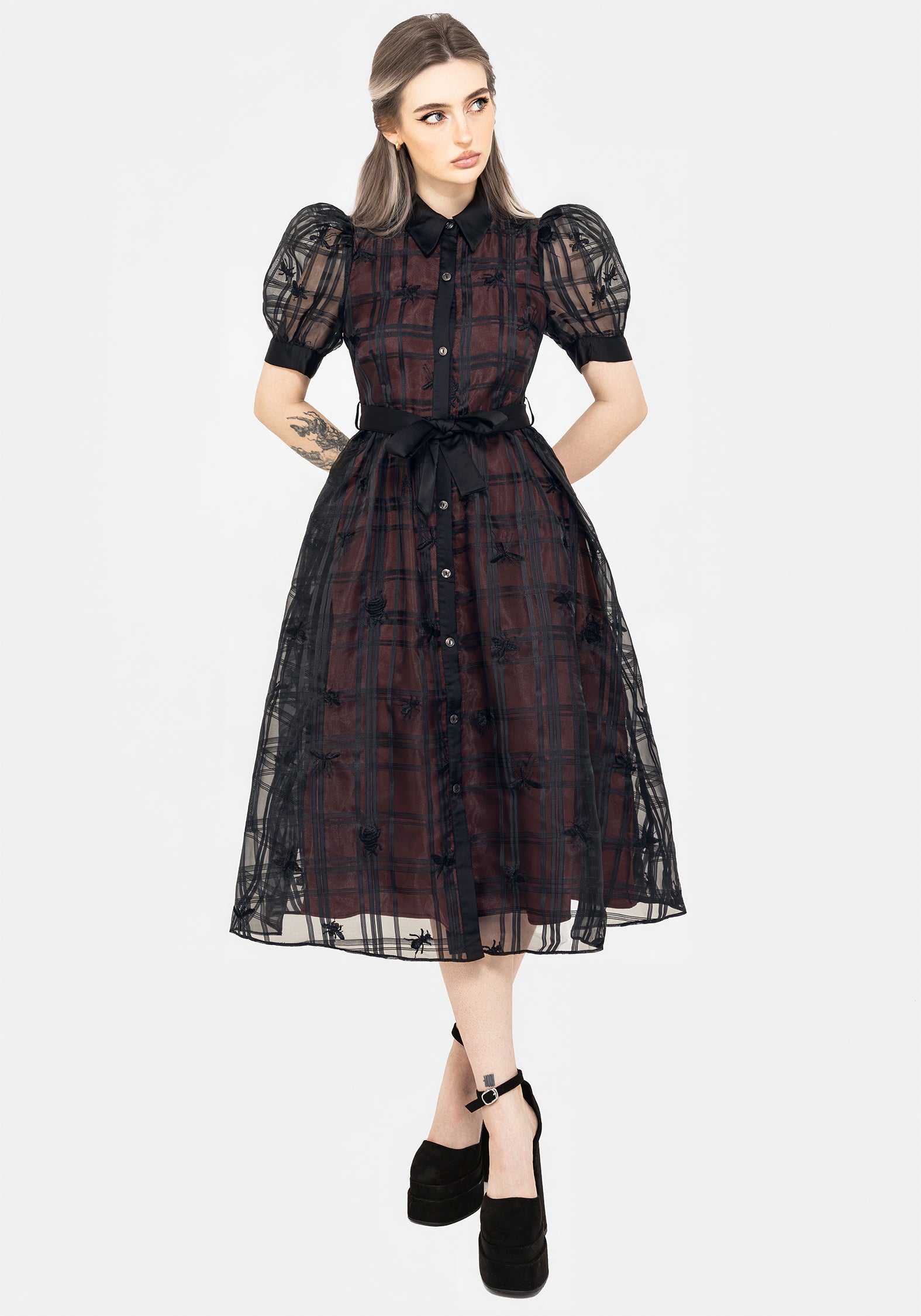 SS25DR1389_SEDONAEMBROIDEREDMESHPUFFSLEEVESHIRTDRESS_001