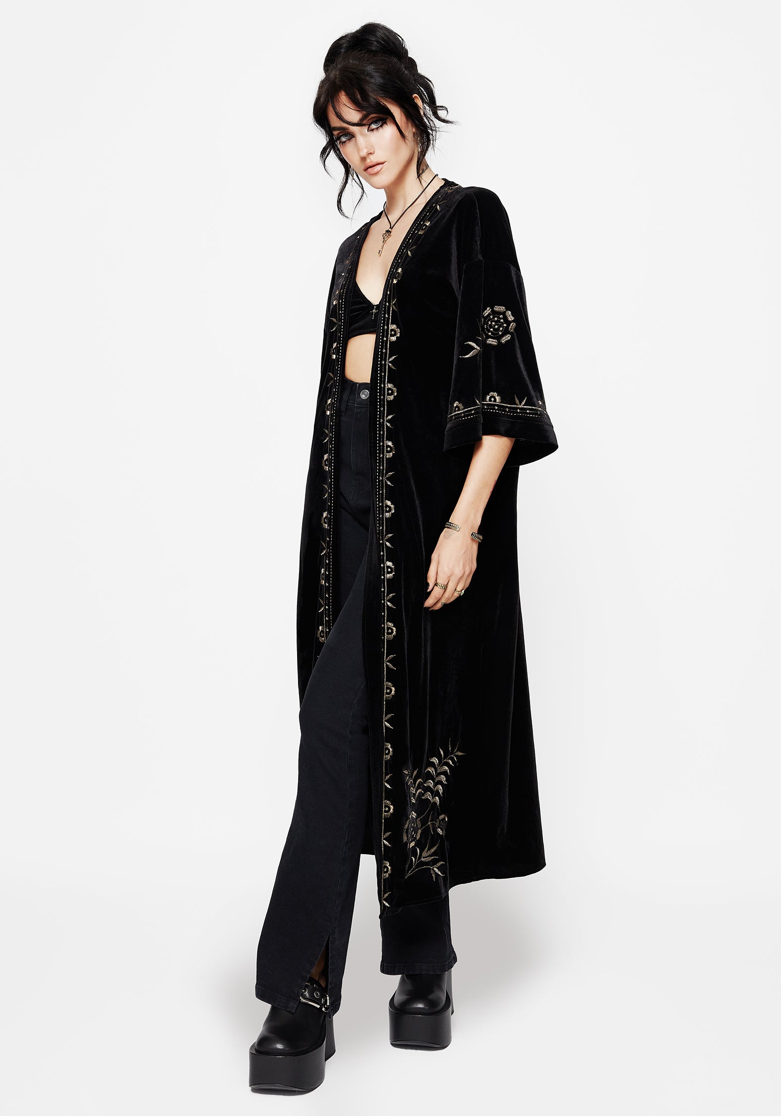 TO2258_KOBRAVELVETSNAKEEMBRODEREDLONGLINEKIMONO6600